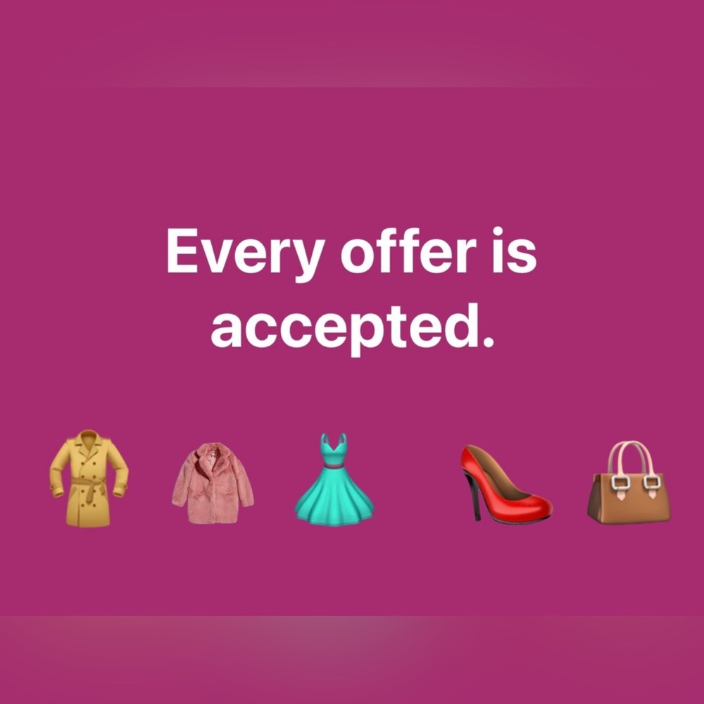 Poshmark Graphic Banner - Magenta 'Every offer is accepted.'